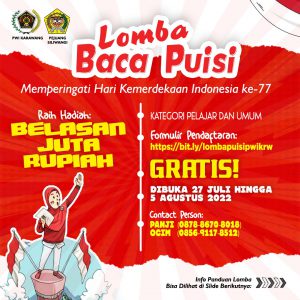 Persatuan Wartawan Indonesia (PWI) Karawang, gelar lomba puisi. (Lintasbatas.news)