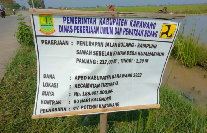 Diduga Asal Asalan, Tanpa Memikirkan Kualitas dan Hanya Meraup Keuntungan, Penurapan Di Jalan Bolang Desa Kutamakmur,