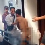 Pria bugil tersebut merupakan pelaku penusukan. (Lintasbatas.news)