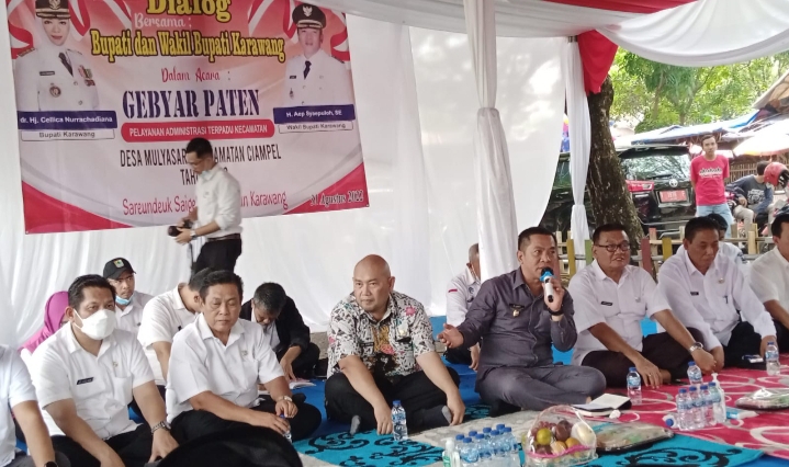 Dialog Bersama Wakil Bupati Dalam Gebyar Paten Kecamatan Ciampel