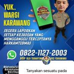 Aplikasi Lapor Pak Kapolres, respon positif dari masyarakat Karawang. (Lintasbatas.news)