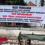 Bukti protes PKL kepada Bupati Karawang. (Lintasbatas.news)