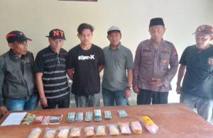 Bandar Obat terlarang di amankan Polsek Cibuaya (Lintasbatas.news)