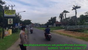 Giat gatur Polsek Pedes. (Lintasbatas.news)