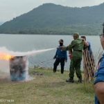 Linmas Desa Kutajaya Ikuti Binteks Damkar