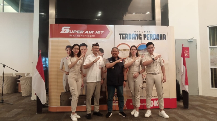 Launching rute terbaru Maskapai Super Air Jet. (Lintasbatas.news)