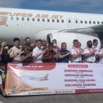 Launching Rute Terbaru Maskapai Super Air Jet di Bandara Husein Sastranegara Bandung