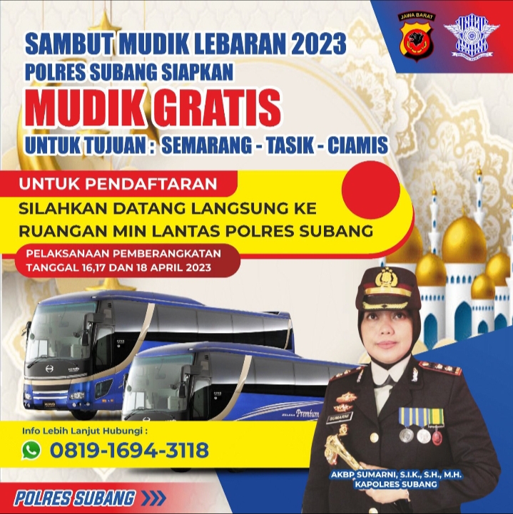 Ayo Daftar Polisi Adakan Mudik Geratis