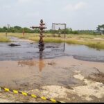 Sumur Pertamina Keluarkan Air Yang Diduga Minyak