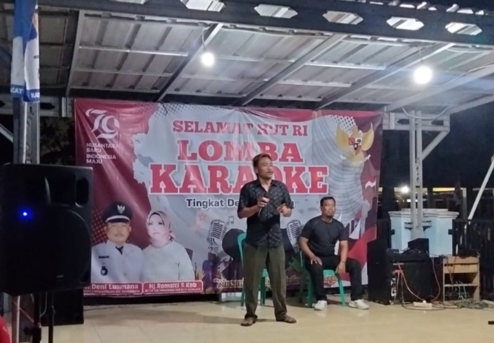 Menyambut HUT RI ke 79 Pemdes Kutajaya Gelar Lomba Karaoke