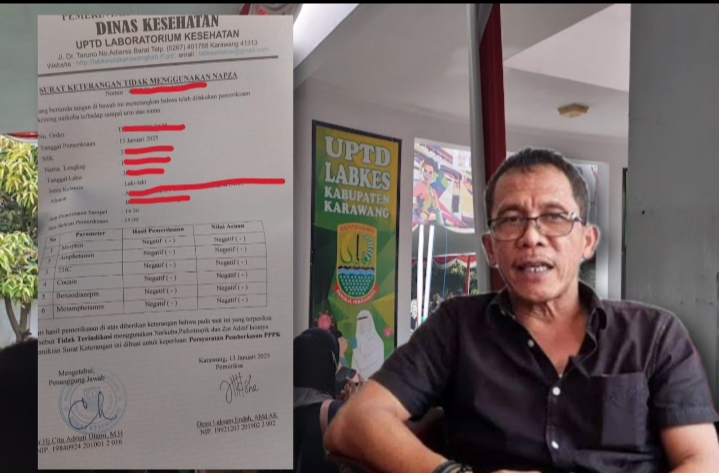 Labkesda Karawang Dituding Alihkan Fungsi BNNK dalam Penerbitan Surat Tidak Menggunakan NAPZA